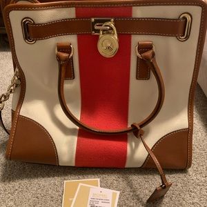Michael Kors Hamilton Mono Stripe Large Tote
